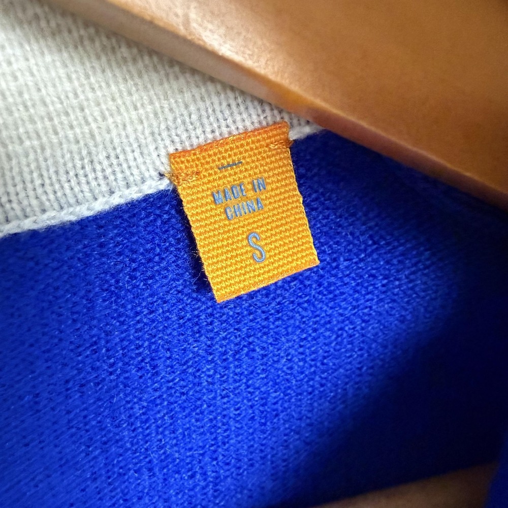 Guest In Residence Sweater Mens Small Striped Rugby 100% Cashmere Knit Pullover - Picture 5 of 15